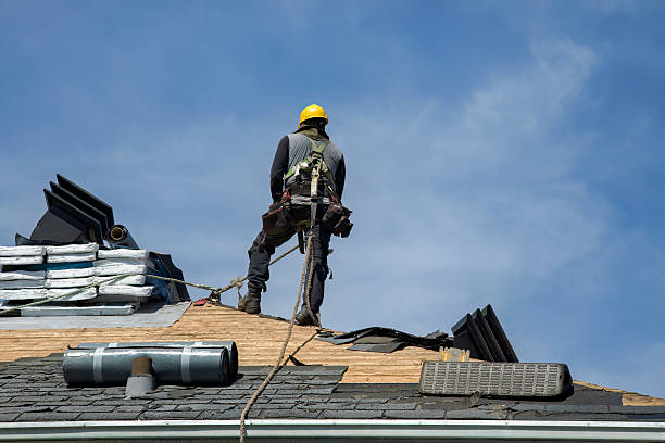 Professional Roof Replacement technician working in Pine Island, NY